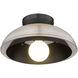 Crawford 1 Light 11.75 inch Matte Black Flush Mount Ceiling Light